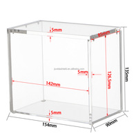 Boîte de présentation magnétique rectangulaire en acrylique avec logo personnalisé, étui de protection transparent pour boîtes de cartes à collectionner TCG