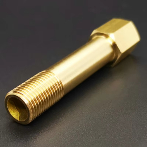 Sambungan Pipa <span class=keywords><strong>Nipple</strong></span> Kuningan BSP Female ke Male 1/8 inci, 1/4 inci, 3/8 inci x Panjang 35-300mm untuk Sistem Pendingin Cetakan - Product Image 2