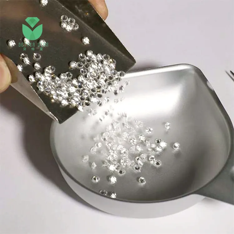 Loose Melee Cvd Diamonds 0.8-3.3mm White DEF VVS-SI Lab Diamond Synthetic Round Brilliant Cut Hpht Diamond CVD