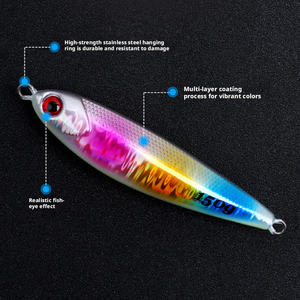 Señuelo de Pesca de Placa de Hierro con Plomo, Señuelo de Jigging, Cebo Biomimético que Brilla en la Noche para Uso en Agua Dulce y Salada - Product Image 2