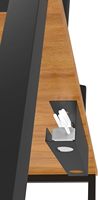 Lot de 2 plateaux de gestion de câbles noirs sous le bureau sans perçage 2x15.7 pouces organisateur de cordons en fil d'acier Lot de 2 chemins de câbles noirs