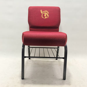 Silla de iglesia de hierro apilable con tapicería a prueba de fuego de alta calidad al por mayor con silla de teatro acolchada de enlace entrelazado - Product Image 5