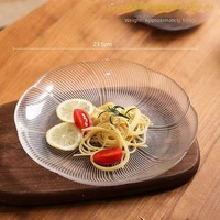 Bol de service moderne en verre festonné pour apéritifs, collations, bonbons, buffet de mariage, décoration de table de fête, plat à nourriture transparent