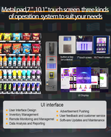 Máquina Expendedora de Bebidas Frías y Aperitivos con Pantalla Táctil de 7 Pulgadas, Compatible con SDK, Paneles Publicitarios Personalizables, Wi-Fi, Cumple con ADA