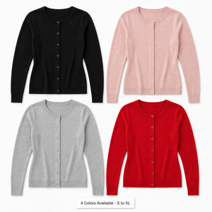<span class=keywords><strong>Cardigan</strong></span> in Maglia a Maniche Lunghe da Donna Personalizzato OEM, Tinta Unita, Collo Rotondo, Bottoni Frontali, Vestibilità Slim, in Nylon e <span class=keywords><strong>Cotone</strong></span> - Product Image 5
