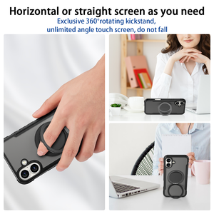 เคสโทรศัพท์มือถือพร้อมขาตั้ง360แม่เหล็กหมุนได้สำหรับ <span class=keywords><strong>iPhone</strong></span> 16 <span class=keywords><strong>PLUS</strong></span> เคสกัน<span class=keywords><strong>กระแทก</strong></span>สำหรับ <span class=keywords><strong>iPhone</strong></span> 16 PRO MAX - Product Image 3