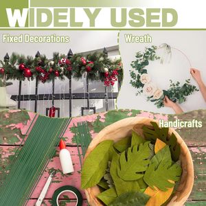 <span class=keywords><strong>ลวด</strong></span>ก้าน<span class=keywords><strong>ดอกไม้</strong></span>ขัดเงาสีเขียวเข้มขนาด 22 เกจ จำนวน 100 ชิ้น ความยาว 16 นิ้ว เส้นผ่านศูนย์กลาง 0.03 นิ้ว สำหรับงาน DIY และจัด<span class=keywords><strong>ดอกไม้</strong></span> - Product Image 6