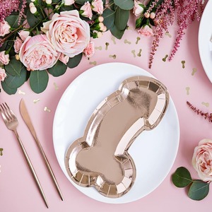 Platos de papel DAMAI de 9 pulgadas, vajilla desechable para fiestas, despedidas de soltera, decoraciones para bodas - Product Image 3