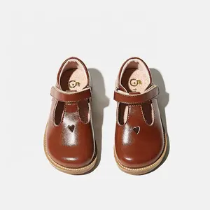 2022 детская обувь, осенняя школьная обувь для девочек, туфли-оксфорды Мэри Джейн на плоской подошве, классические туфли