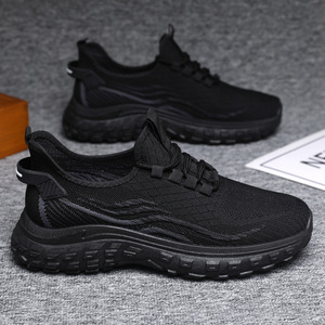 Chaussures de sport décontractées pour hommes, nouvelle collection, tissées, confortables, à semelle épaisse, vente en gros - Product Image 5
