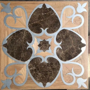 <span class=keywords><strong>Parquet</strong></span> sur mesure avec incrustation en laiton, noyer noir, motif mosaïque géométrique, placage 3 mm, <span class=keywords><strong>chauffage</strong></span> par le <span class=keywords><strong>sol</strong></span>, 600x600 mm, moderne - Product Image 1