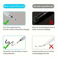 Stylet 2 en 1 pour écran tactile, haute précision et sensibilité, stylet universel pour tablettes iPhone/iPad/Android