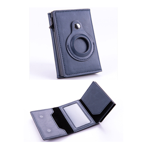 Portefeuille porte-cartes unisexe en PU avec support AirTag, fermeture magnétique, grande capacité, étui multifonctionnel pour cartes, pour hommes - Product Image 1