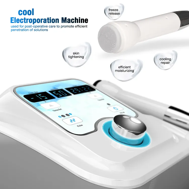 Cool/hot therapy Cryo-Electroporation system with Heating and Cooling cosmetic penetration