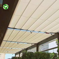 Voile d'ombrage pare-soleil pour jardin, pergola, filets d'ombrage, abri de voiture, auvent rétractable, auvent télescopique coulissant pour piscine