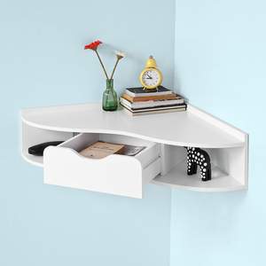 <strong>Corner</strong> Wall Mounted <strong>Desk</strong> <strong>Floating</strong> Wall Shelf Shelves with Drawers Hanging Standing <strong>Desk</strong> Etagere-mural Living Room Furniture - Product Image 3