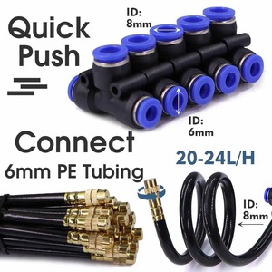 Système <span class=keywords><strong>de</strong></span> refroidissement par brumisation 30-5m 1/4" 4/6mm 360° °   Pulvérisateur à <span class=keywords><strong>buse</strong></span> réglable flexible <span class=keywords><strong>pour</strong></span> l'<span class=keywords><strong>arrosage</strong></span> des jardins extérieurs - Product Image 6