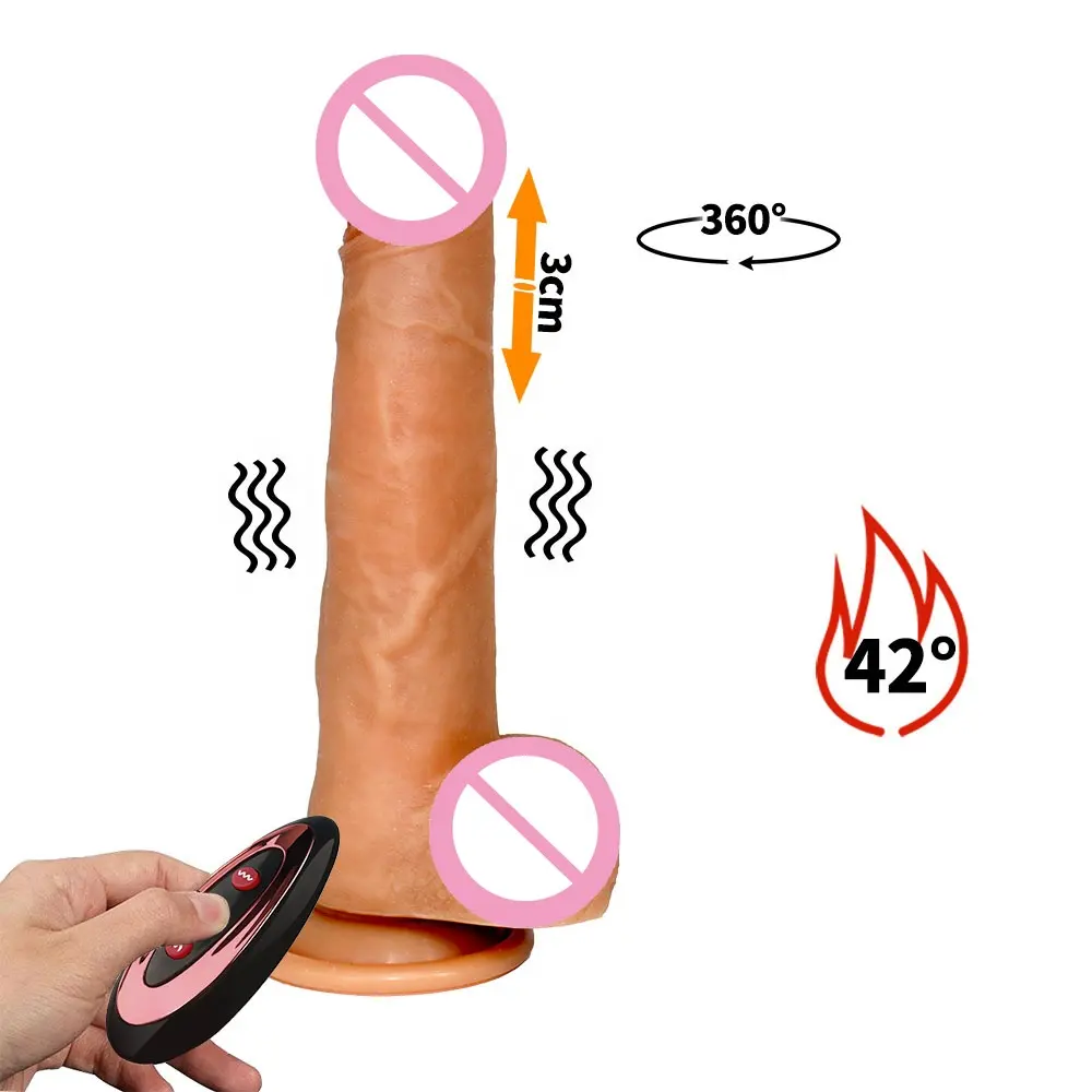 Realistische fernbedienung penis teleskop-schaukel dildo vibrator dame sexspielzeug consoladores-para-muj