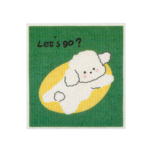 Swedish Wood Pulp Cotton Dishcloth Square <b>Biodegradable</b> Kitchen Cleaning Cloth For Pots And Pans - Product Image 1
