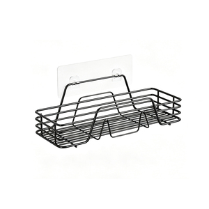 Stylish Large‑Size Black 201 Stainless Steel Bathroom <b>Caddy</b> Shelf for <b>Shower</b> Sundry Item Arrangement - Product Image 1