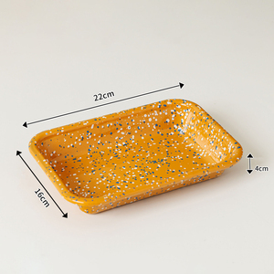 <span class=keywords><strong>Bandeja</strong></span> Rectangular Personalizada de Fábrica para Pescado Asado, con Esmalte Antiadherente de Grado Alimenticio y Diseño Salpicado - Product Image 5