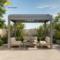 Stores motorisés électriques pour pergola de jardin extérieure, en aluminium thermolaqué, avec quincaillerie bioclimatique