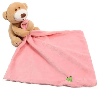 MU Newborn Comforting Toy Cute Bear Baby Soft Plush Appease Towel For Baby Bear Plush Toys Pacify Towel