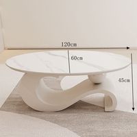 Table basse ovale en pierre frittée de style italien pour petits appartements, design moderne de luxe léger, convertible Tenghang KFZ-035