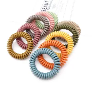 Wholesale elastic telephone wire line hair tie TPU hair band