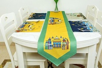 Décoration de la maison Table à manger rectangulaire Eid Mubarak fournitures de fête Ramadan nappe musulmane ensemble de chemin de Table 5 pièces
