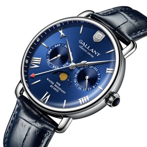 Orologio di Lusso da Uomo GALLANT di Alta Qualità Resistente all'Acqua 5ATM in Lega 20mm con Indicatore delle Fasi Lunari ODM - Product Image 1