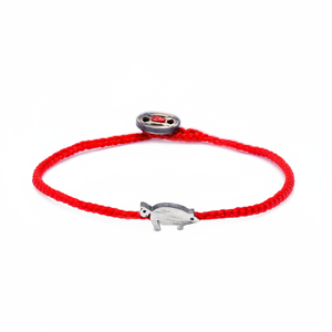 Plain Animal Shape Rope <b>Red</b> Knitting Minimal Stylish Charm <b>Bracelet</b> Wholesale 925 Silver Fine Jewelry - Product Image 2
