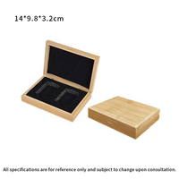 Boîte à monnaie unique en bambou fait main de luxe, emballage en bois rectangulaire pour la vente en gros