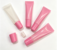 Mini tube de brillant à lèvres souple format voyage en stock, petit tube de sérum huile à lèvres à presser pour kits de voyage