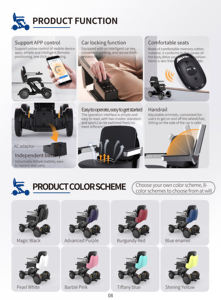 Silla de ruedas eléctrica con función de autoequilibrio para subir pendientes, con elevación automática, ofrecida por el fabricante. - Product Image 6