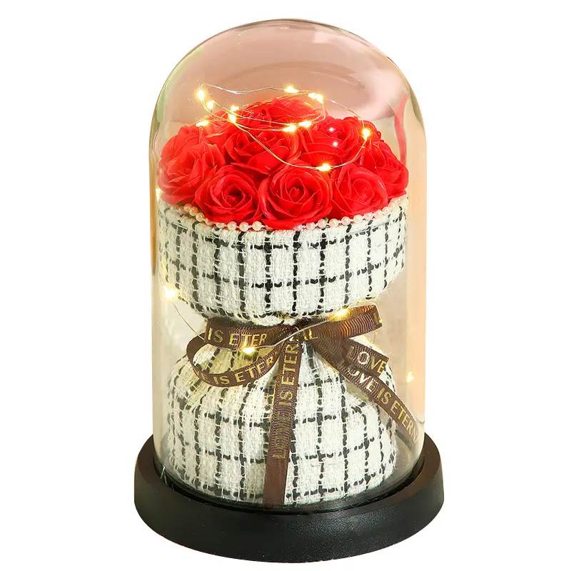 2024 Müttertagsgeschenke romantisch Schlussverkauf konservierte 5-6 cm ewige Rose Blume im Glas für Mama