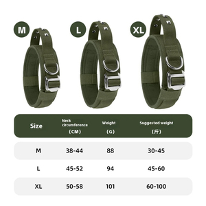 Custom Logo Durable Tactical Heavy Duty Adjustable Pet <strong>Dog</strong> Collar for Medium Large <strong>Dog</strong> German Shepherd Training Accessories