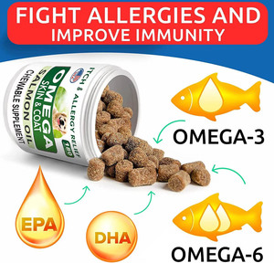 Jeuk Allergie Relief Honden Behandelt Zachte Kauwsnacks Met Lecithine Zalmolie Omega 3 6 Immuunhuid Jas Heupgewricht Gezondheid Huisdier Supplementen - Product Image 5