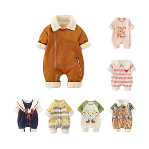 Nouvelle combinaison pour bébé, combinaison pour nourrisson, vêtements pour nouveau-né, salopette unisexe, hiver, automne, spandex/polyester, fermeture à boutons - Product Image 1