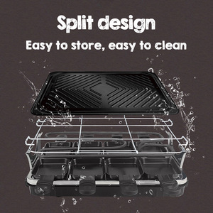 Barbecue Électrique Tendance 2026 en Alliage d'Aluminium Antiadhésif, Design Modulable, Plaque de Cuisson et de Rôtissage Multifonctionnelle pour Usage Domestique Intérieur - Product Image 3