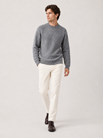 Pull en laine 100% pour homme, col rond, tricoté sur mesure, vente en gros, 7GG, fabrication OEM ODM, marque privée