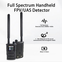 Detector Portátil de Espectro Completo 300MHz-6GHz, Escáner UAV con Modo Auriculares, Alcance de 1-2km, Batería de 12h para Patrullaje de Seguridad Anti-Drones