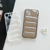 Étui de téléphone INNO imperméable en TPU résistant aux chocs et à la saleté, design 3D transparent, estampage à chaud pour 13/12/11 Pro Max/X/XS/XR/7/8