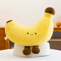Boneka Buah Pisang Realistis Lembut dan Nyaman, Bantal Pisang Lucu Custom, Mainan Boneka Pisang dengan Kaki Panjang