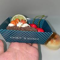 Boîtes en papier personnalisées de haute qualité avec couvercles en plastique, mini-boîte en papier pour sushis, conteneur alimentaire, boîte en papier pour sushis