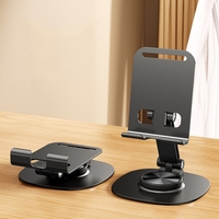 Support de téléphone portable rotatif en direct paresseux cadeau en métal personnalisation Logo pliable support de bureau multifonctionnel pour tablette