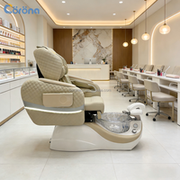 Mobilier de salon de manucure professionnel moderne et luxueux, fauteuil de pédicure, fauteuil de spa pour les pieds avec plomberie