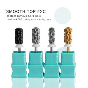 HYTOOS 5XC punte per trapano per unghie con canna di sicurezza 3/32 punta per Manicure in carburo superiore liscia rimuovi fornitore di accessori per trapani in Gel spesso - Product Image 4