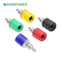 Connecteur de prise banane femelle 4mm borne d'amplificateur de poste de liaison rouge vert jaune noir bleu ouverture de panneau 6mm