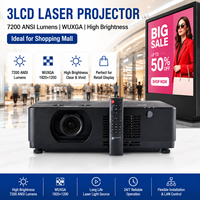 Projecteur laser 3LCD 7200 lumens ANSI Wuxga haute luminosité pour affichage numérique dans les halls d'hôtel